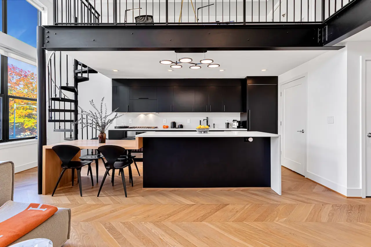 Kitchen of a modern condo apartment in Washington, DC